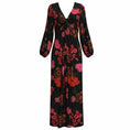 Load image into Gallery viewer, Pearl by Lela Rose Black / Red / Pink Multi Floral Print Maxi Dress

