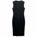 Load image into Gallery viewer, Pearl by Lela Rose Black Sleeveless Textured Cotton Stretch Midi Dress

