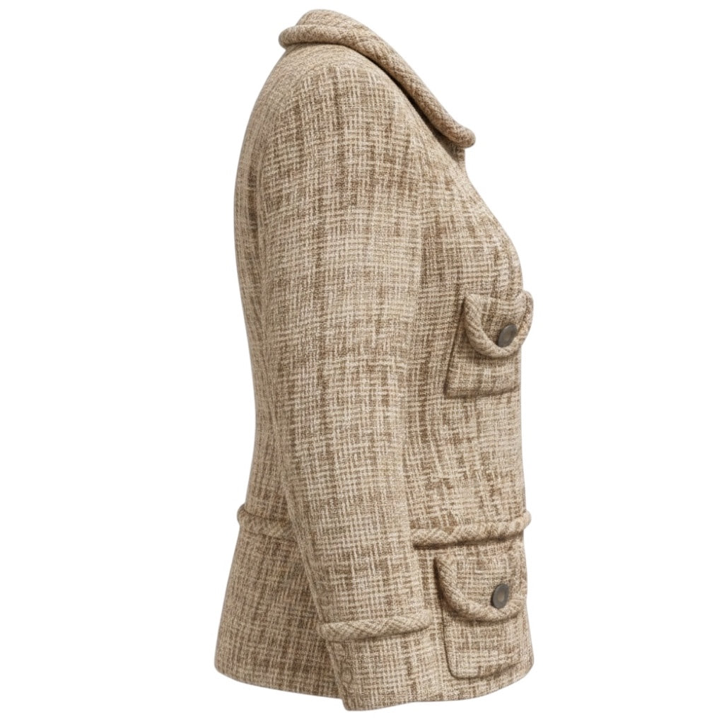 Marc Jacobs Beige / Tan Woven Chenille Tweed Blazer