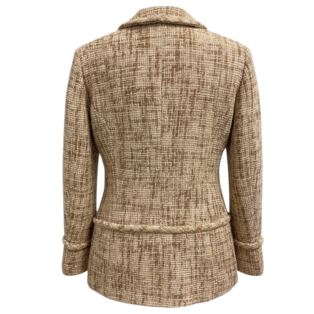 Marc Jacobs Beige / Tan Woven Chenille Tweed Blazer