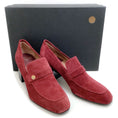 Load image into Gallery viewer, Laurence Dacade Wine Suede Tracy Loafer Pumps
