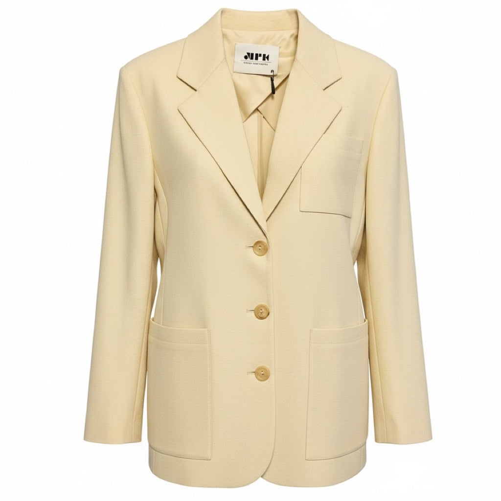 Maison Rabih Kayrouz Cream Button Front Jacket
