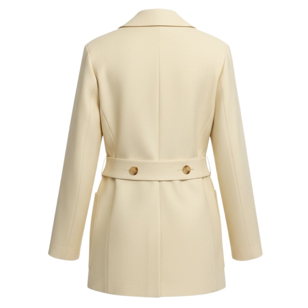 Maison Rabih Kayrouz Cream Button Front Jacket