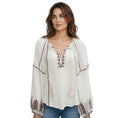 Load image into Gallery viewer, Isabel Marant Etoile Ecru / Ochre Embroidered Fernanda Blouse
