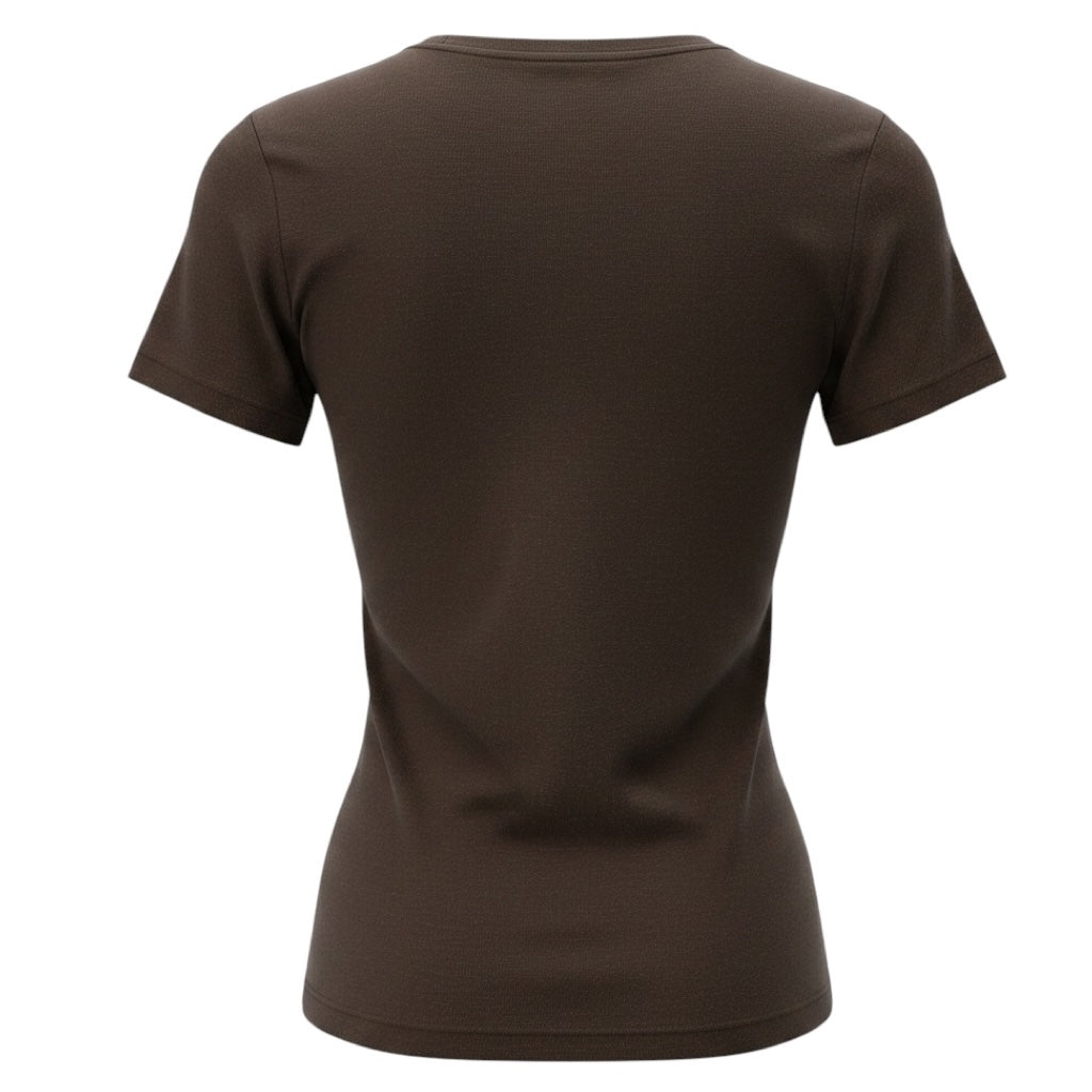 Michael Kors Collection Chocolate Brown Cashmere Short Sleeve Sweater