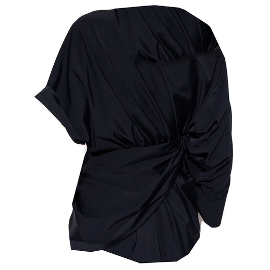 Balenciaga Black 2021 Asymmetrical Stretch Top