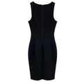 Load image into Gallery viewer, Mugler Black / White Fitted Sleeveless Stretch Knit Midi Cocktail Dress
