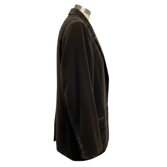 Nili Lotan Brown Diane Stretch Velvet One Button Blazer Jacket
