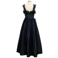 Load image into Gallery viewer, Nina Ricci Vintage Black Dot Patterned Mesh Tulle and Taffeta Gown
