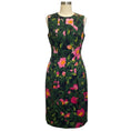 Load image into Gallery viewer, Oscar de la Renta Pink / Navy / Green Multi Camellia Poplin Midi Dress
