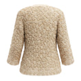 Load image into Gallery viewer, Oscar de la Renta Beige Embroidered Mesh Tulle Open Front Jacket
