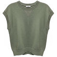 Load image into Gallery viewer, Peserico Olive Green Linen and Cotton Knit Raglan Sweater with Monili
