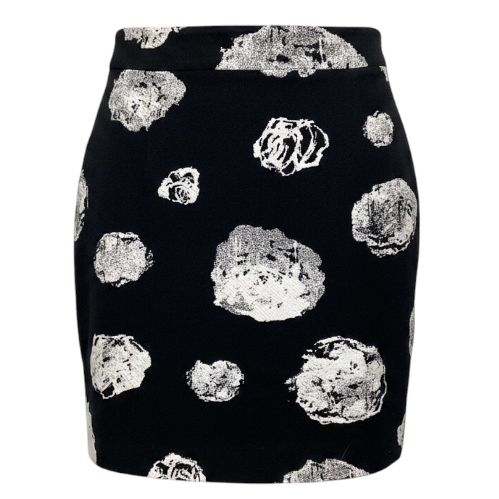 Proenza Schouler Black / White Floral Jacquard Mini Skirt