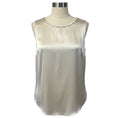 Load image into Gallery viewer, Peserico Cream Stretch Silk Satin Top with Monili
