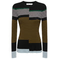 Load image into Gallery viewer, Proenza Schouler White Label Black Multi Striped Ribbed Knit Pullover Sweater
