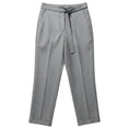 Load image into Gallery viewer, Peserico Light Grey Metallic Tailored Cuffed Straight Leg Wool Trousers
