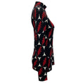 Load image into Gallery viewer, Proenza Schouler Black / White / Red Multi Lightning Bolt Patterned Long Sleeved Silk Knit Pullover Sweater
