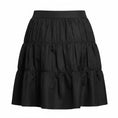 Load image into Gallery viewer, Prada Black Pleated Tiered Nylon Mini Skirt
