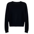 Load image into Gallery viewer, Peserico Black Long Sleeved Crewneck Knit Pullover Sweater with Monili
