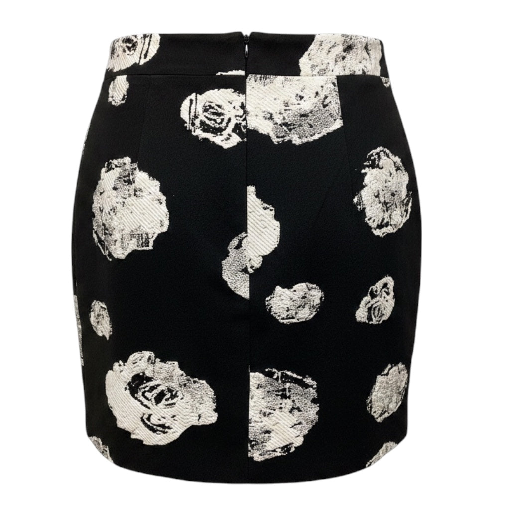 Proenza Schouler Black / White Floral Jacquard Mini Skirt