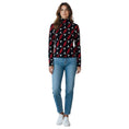 Load image into Gallery viewer, Proenza Schouler Black / White / Red Multi Lightning Bolt Patterned Long Sleeved Silk Knit Pullover Sweater
