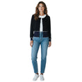 Load image into Gallery viewer, Prada Black / Navy Blue / White Colorblock Knit Cardigan Sweater
