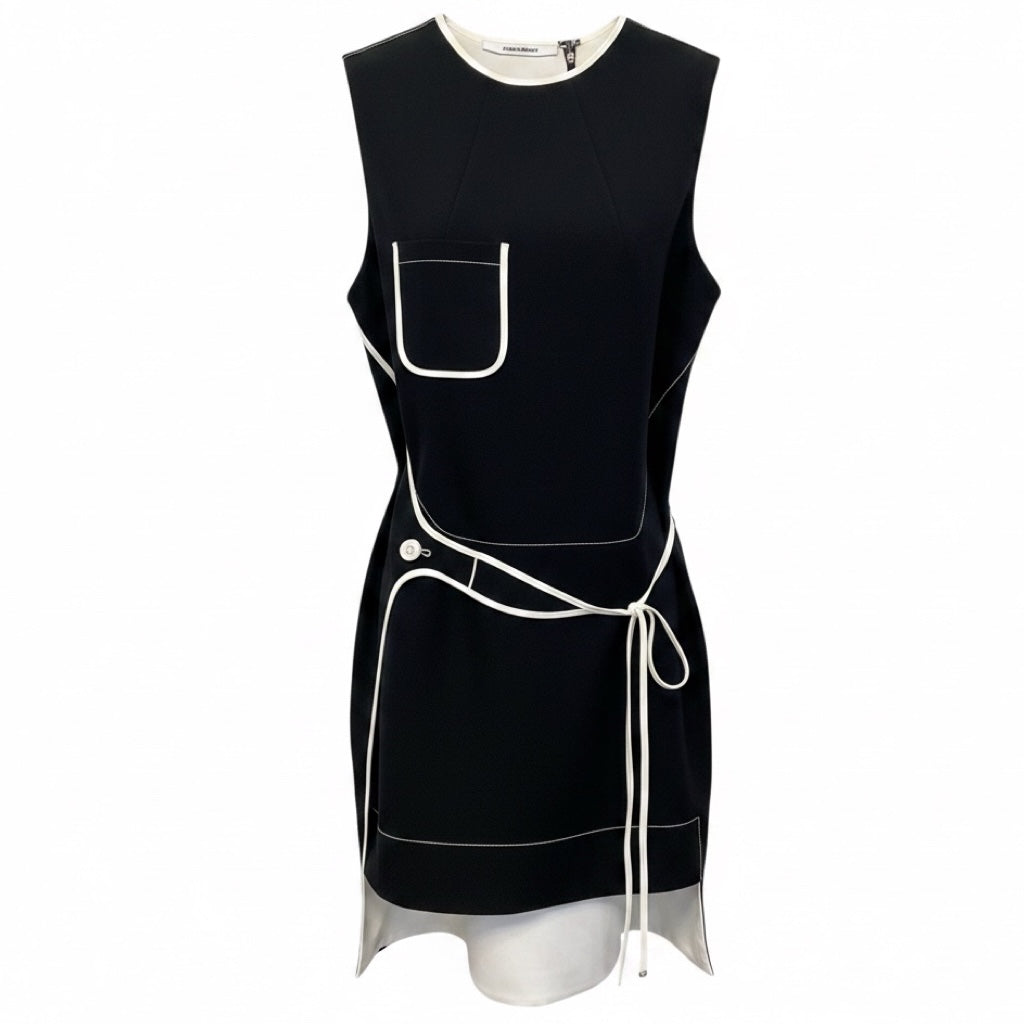 Paco Rabanne Black / White Sleeveless Mini Dress