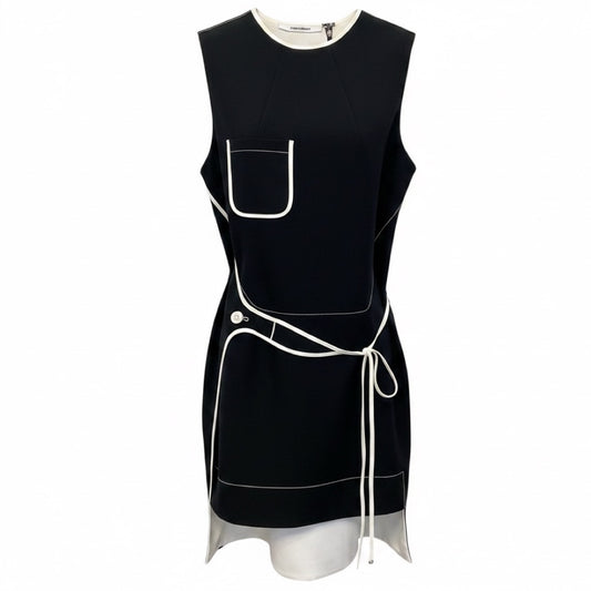 Paco Rabanne Black / White Sleeveless Mini Dress