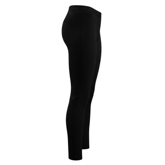 Ralph Lauren Collection Black Stretch Technical Fabric Riding Pants with Ankle Zippers