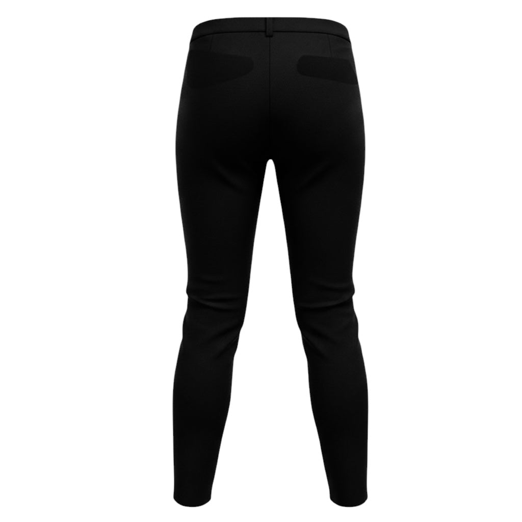 Ralph Lauren Collection Black Stretch Technical Fabric Riding Pants with Ankle Zippers