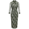 Load image into Gallery viewer, Ramy Brook Green Wyatt Plaid Long Sleeved Button Front Midi Dress
