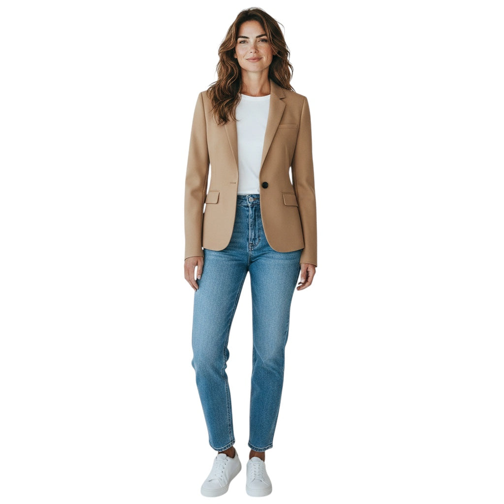 Rag & Bone Tan One Button Wool Jacket