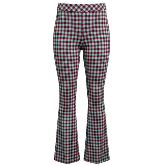 Rosetta Getty Blue / Red Gingham Jacquard Flare Pant