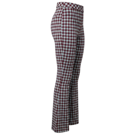 Rosetta Getty Blue / Red Gingham Jacquard Flare Pant