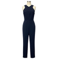 Load image into Gallery viewer, Roland Mouret Navy Blue Sleeveless Crepe Jumpsuit
