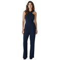 Load image into Gallery viewer, Roland Mouret Navy Blue Sleeveless Crepe Jumpsuit
