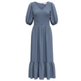 Load image into Gallery viewer, Sea New York Slate Blue Short Sleeved Smocked Maxi Dress
