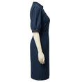 Load image into Gallery viewer, Sea New York Dark Blue Embroidered Short Sleeved Denim Dress
