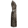 Load image into Gallery viewer, Samantha Sung Brown / White Leopard Print Cotton Midi Dress with Belt
