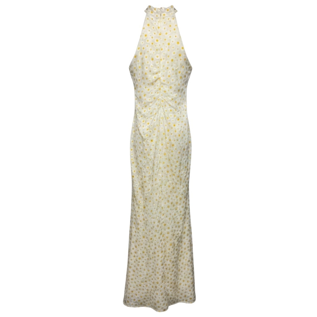 Staud White / Yellow Daisy Print Coastal Maxi Dress