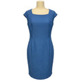 Load image into Gallery viewer, St. John Cerulean Blue Cap Sleeved Knit Dress
