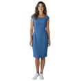 Load image into Gallery viewer, St. John Cerulean Blue Cap Sleeved Knit Dress
