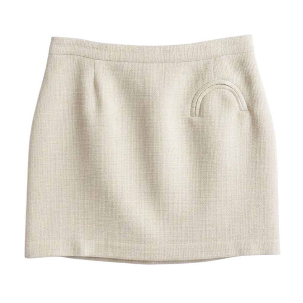 Blaze Milano Cream Missy Appaloosa Mini Skirt