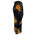 Load image into Gallery viewer, Simone Rocha Black / Yellow Multi Floral Printed Silk Maxi Skirt with Draped Detail
