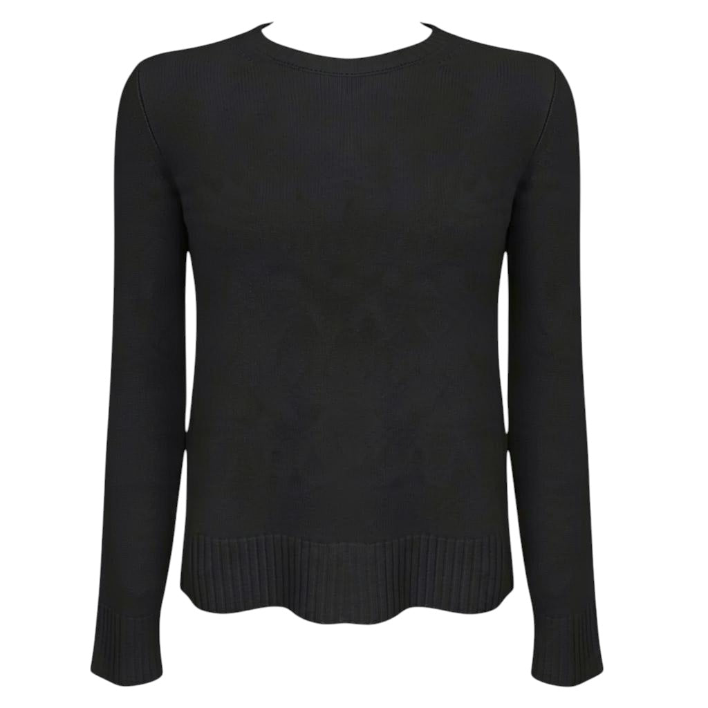 Loro Piana Black Baby Cashmere Long Sleeved Crewneck Pullover Sweater
