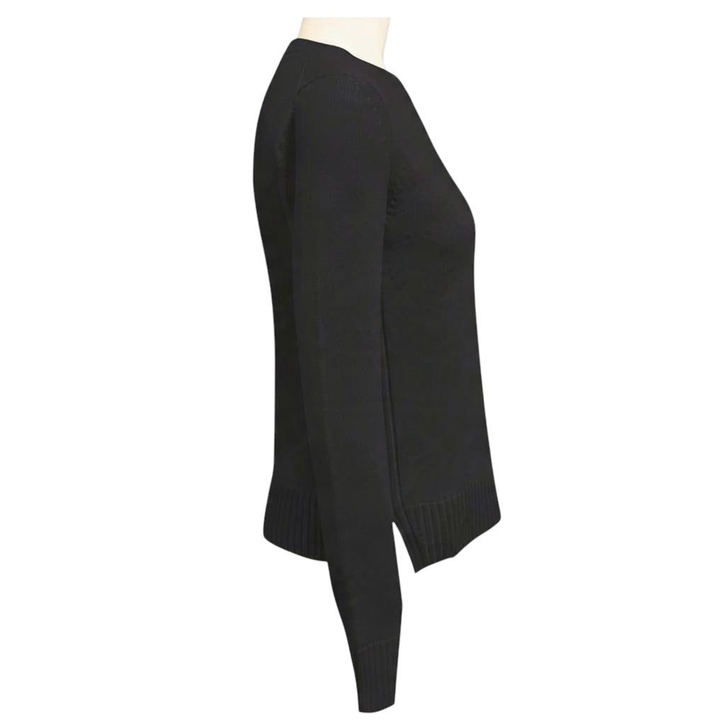 Loro Piana Black Baby Cashmere Long Sleeved Crewneck Pullover Sweater