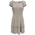 Load image into Gallery viewer, Talbot Runhof White / Pink / Black / Rose Gold Metallic Sequined Tweed Dress
