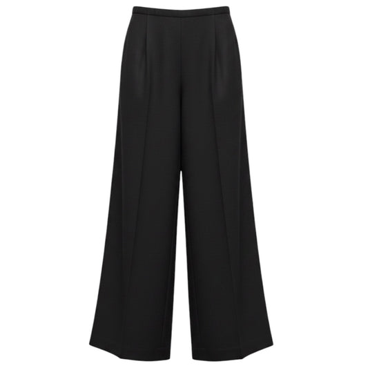 The Row Black Wide Leg Trousers / Pants