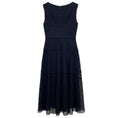 Load image into Gallery viewer, Talbot Runhof Navy Blue Sleeveless Lace Midi Dress
