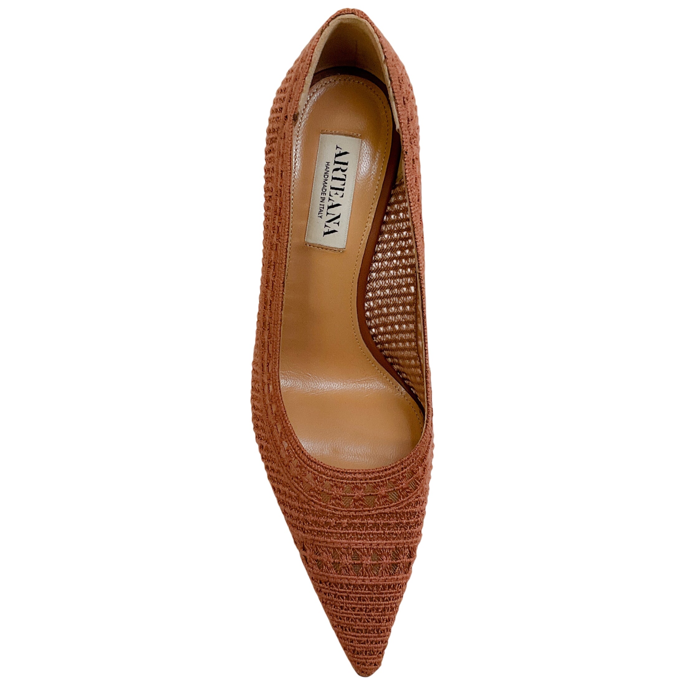 Arteana Tan Crochet Trieste 75 Pumps